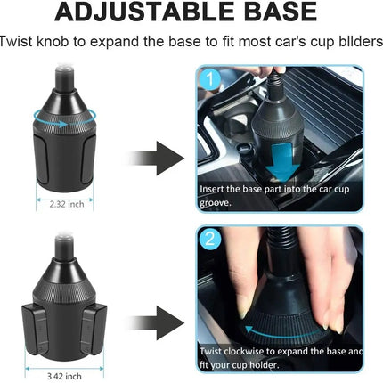 In-Car Cup Holder Mobile Phone Mount (12 Months Warranty)