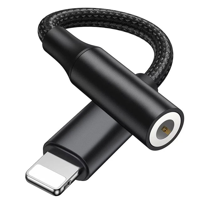 8-Pin to 3.5mm Silicone Audio Adapter | Bluetooth Call, Listen & Control | iPhone & iPad Headphone Jack Adapter | Soft Silicone, Ultra-Compact 0.12m | 12-Month Warranty | Model ADP10-L-W