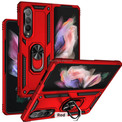 Shockproof Hard Case+Ring Holder, Magnetic Car Mount for Samsung Z Fold