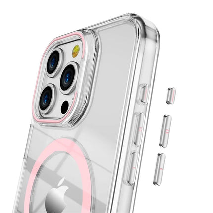 Transparent Case with Colourful MagSafe Trim for iPhone 11/12/13/14/15 - Row