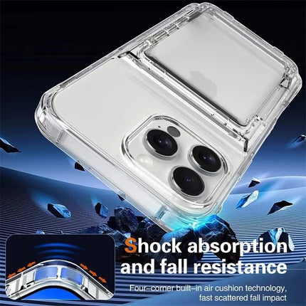 Clear Flipping Card Slot Case for iPhone 11/12/13/14/15 - Row
