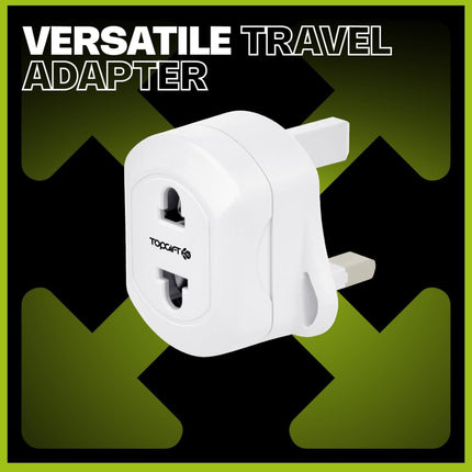 EU 2-Pin to UK 3-Pin Travel Adapter (12 Months Warranty)