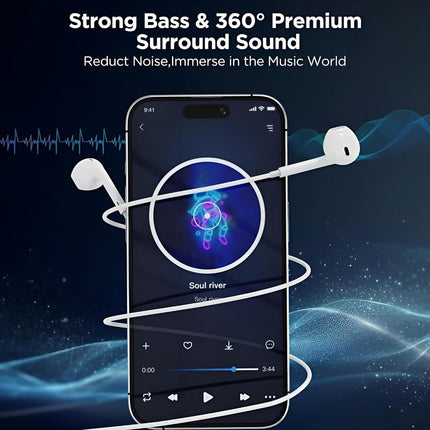 8-Pin Stereo Wired Earphones for iPhone (12 Months Warranty)