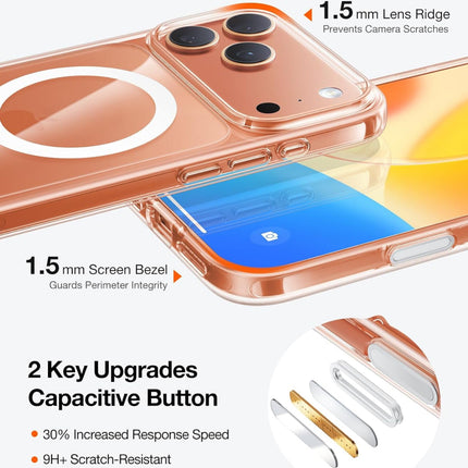 iPhone 17 Pro Max Case with MagSafe, 12FT Military Grade Shockproof, Durable & Sturdy & Velvety Touch, Magnetic Protective case for iphone 17 pro max cover, Clear