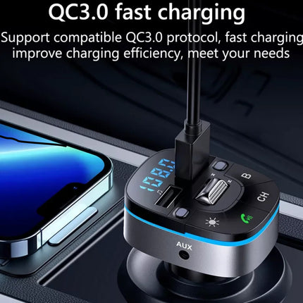 In-Car Edge FM/Bluetooth MP3 & Fast Charger (12 Months Warranty)