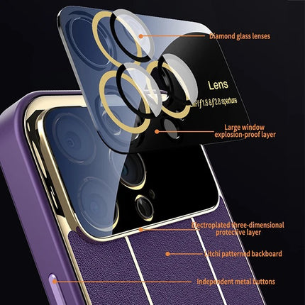 Built-in Lens Protector TPU Case  for iPhone 11/12/13/14/15 - Row