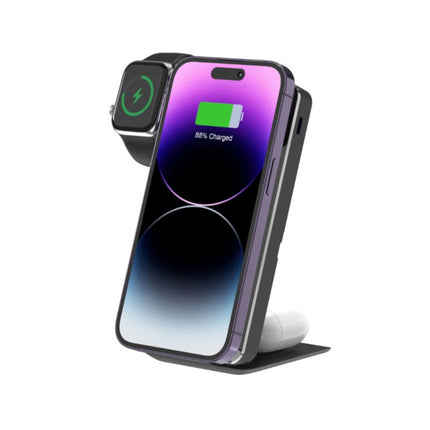 Portable Wireless charging Station And Magsafe Power Bank (3-in-1)