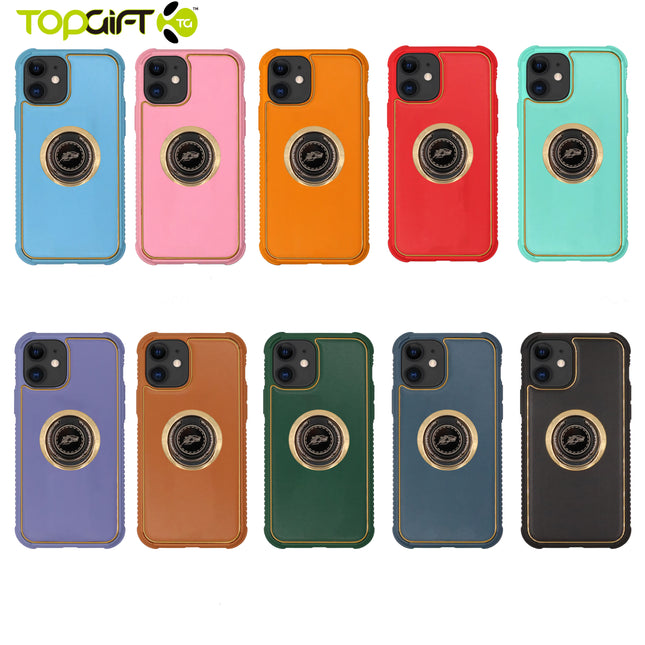 iPhone 13 Pro Tech Ring With Golden Frame Case