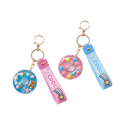 QuirKeys Donut Liquid Keyring PVC Bag Charm