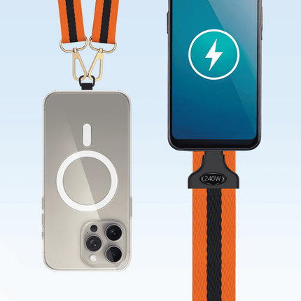 Multifunctional Lanyard with 240W CC Charging Cable