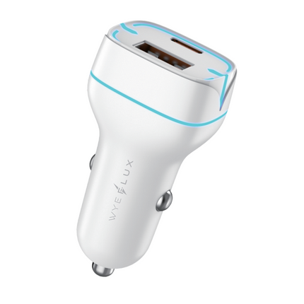 WYEFLUX USB-C & USB-A In-Car Fast Charger PD 38W