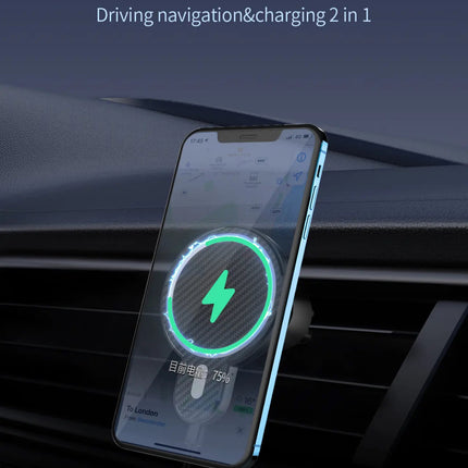 15W Wireless Charger In-Car Holder Dashboard/Air Vent (12 Months Warranty)
