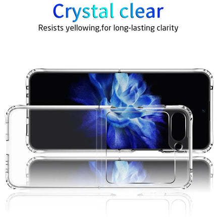 Hard PC + Soft TPU Frame Shockproof Corner Bumper Crystal Clear Case for Samsung Z Flip