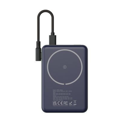 10K Magnetic Power Bank With Detachable Cable