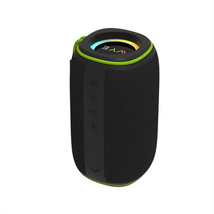 15W High Fidelity Wireless Bluetooth Speaker – IPX6 Waterproof, Deep Bass Hi-Fi Sound, Φ78mm Driver, 3000mAh 7Hr Battery, 6 RGB Modes, TWS Stereo Pairing, USB-C, TF/USB/AUX, Hands-Free Calling – Compact Portable Outdoor Speaker Black (Y-SKR13)