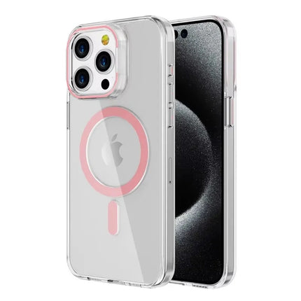 Transparent Case with Colourful MagSafe Trim for iPhone 11/12/13/14/15 - Row