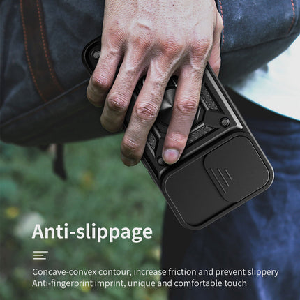 Slide Camera with Ring Stand, Heavy Duty Military Grade Shockproof Rugged Case for iPhone 11/12/13/14/15 - Row