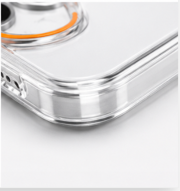 iPhone 16 Transparent TPU Case with Colourful MagSafe Trim