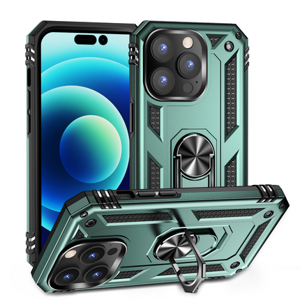 iPhones Shockproof Hard Case+Ring Holder, Magnetic Car Mount