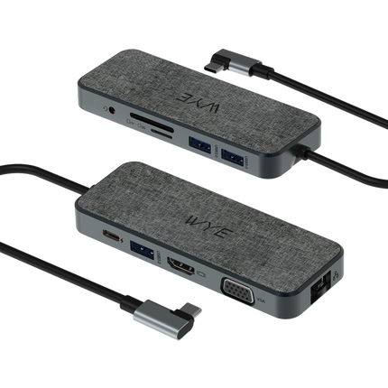 Ultimate 10-Ports Hub with Angled USB-C Interface
