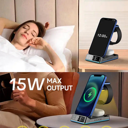 15W 5-in-1 Multi-Functional Wireless Charger Stand (12 Months Warranty)