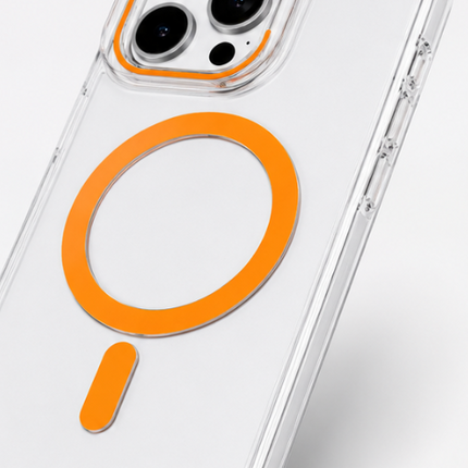 iPhone 16 Transparent TPU Case with Colourful MagSafe Trim