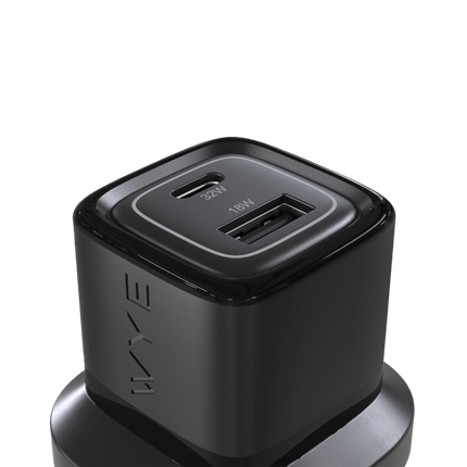 32W Dual Port USB-C & USB-A Power Adapter (GaN III)