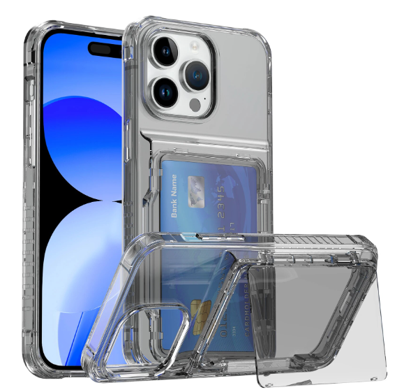 iPhone 14 Pro Clear Flipping Card Slot Case