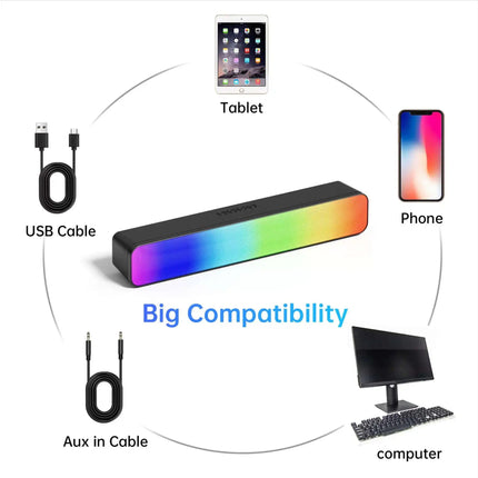 RGB Light Deep Bass Wireless Portable Speaker (12 Months Warranty)