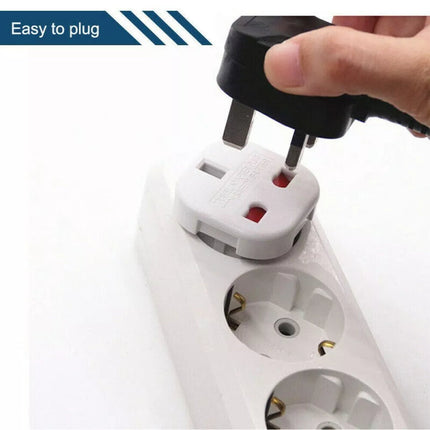 UK 3-PIN to Europe 2-Pin Travel Adaptor (12 Months Warranty)