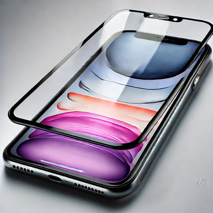iPhone Screen Protector - 6D Tempered Glass Edge to Edge - Full Coverage - Crystal Clear, Scratch-Resistant, Easy Installation