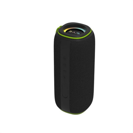 30W High Fidelity Wireless Bluetooth Speaker – IPX6 Waterproof, Deep Bass Hi-Fi Sound, Φ78mm Driver, 10-Hour Battery, 6 RGB Modes, TWS Stereo Pairing, USB-C, TF/USB/AUX, Hands-Free Calling – Compact Portable Outdoor Speaker Black (Y-SKR14)