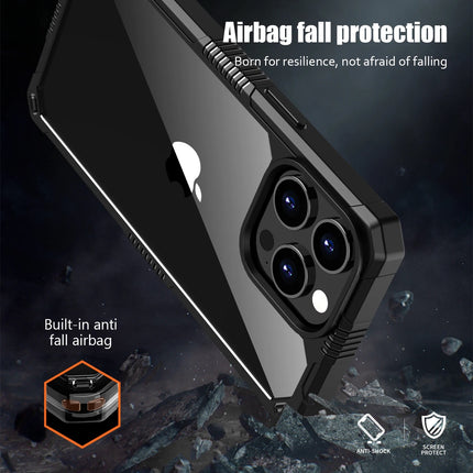 Transparent, Ultra-Protective Military-Grade Back case for iPhone 11/12/13/14/15 - Row