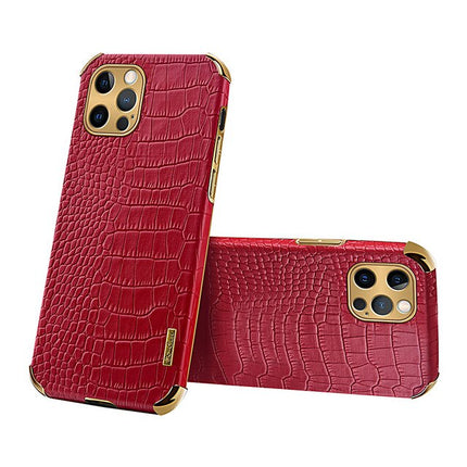 iPhone 14 Crocodile Pattern Leather Case