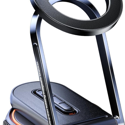 360° Adjustable Vacuum Magnetic Phone Holder & Detachable Stand – 36×N52 Magnets (2400gf), 78LB Suction Cup, Ultra-Thin Folding MagSafe Bracket, Open-Ring Design – For Car/Shower/Kitchen/Gym/Bathroom – iPhone & All Phones – Black