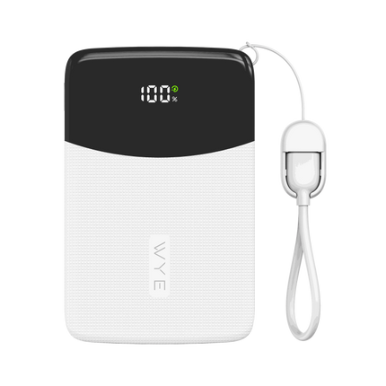10K Power Bank with Built-in Cables