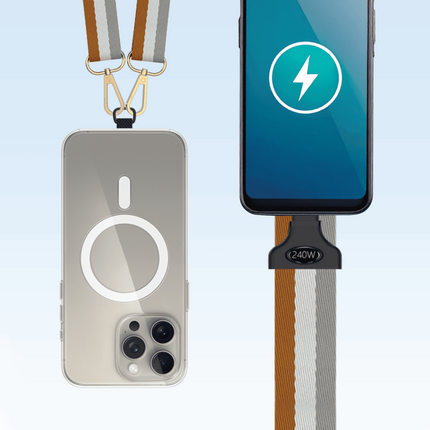 Multifunctional Lanyard with 240W CC Charging Cable