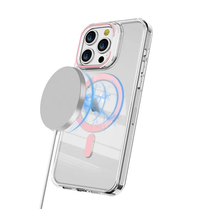 Transparent Case with Colourful MagSafe Trim for iPhone 11/12/13/14/15 - Row
