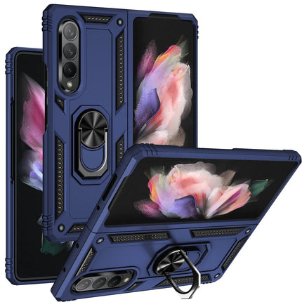Shockproof Hard Case+Ring Holder, Magnetic Car Mount for Samsung Z Fold