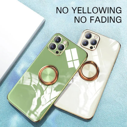 TPU Plating Ring Case for iPhone XR/11/12/13/14/15 - Row