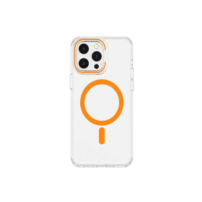 iPhone 16 Pro Max Transparent TPU Case with Colourful MagSafe Trim