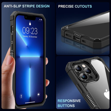Transparent, Ultra-Protective Military-Grade Back case for iPhone 11/12/13/14/15 - Row