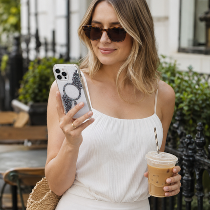 iPhone 15 Pro Max Sparkle Magnetic Ring Case