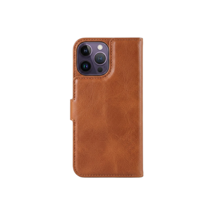 iPhone 16 Plus Wallet Double Stitches PU Leather Case