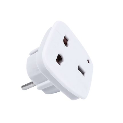 UK 3-PIN to Europe 2-PIN Travel Adaptor