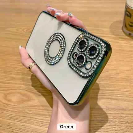 Bling Glitter Rhinestones Diamond Clear Case for iPhone 11/12/13/14/15 - Row