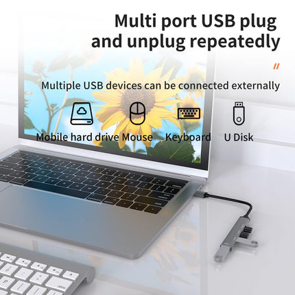3.0 (5 Gbps) Ultra Slim Multi USB Hub with USB-A Connector 10 Times Faster than USB 2.0 (12 Months Warranty)