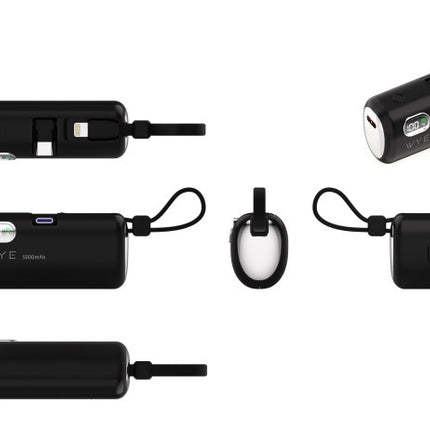 USB-C Plug Power Bank 5K with Lightning Cable