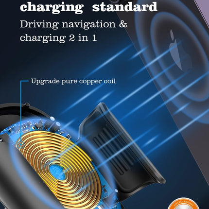 15W Magsafe Wireless Charger In-Car Air Vent Holder (12 Months Warranty)