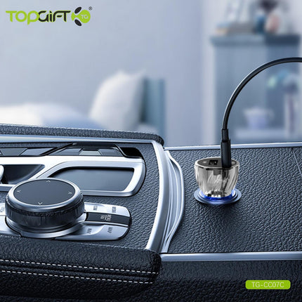 WYEFLUX Dual Port USB-C See-Through Car Charger